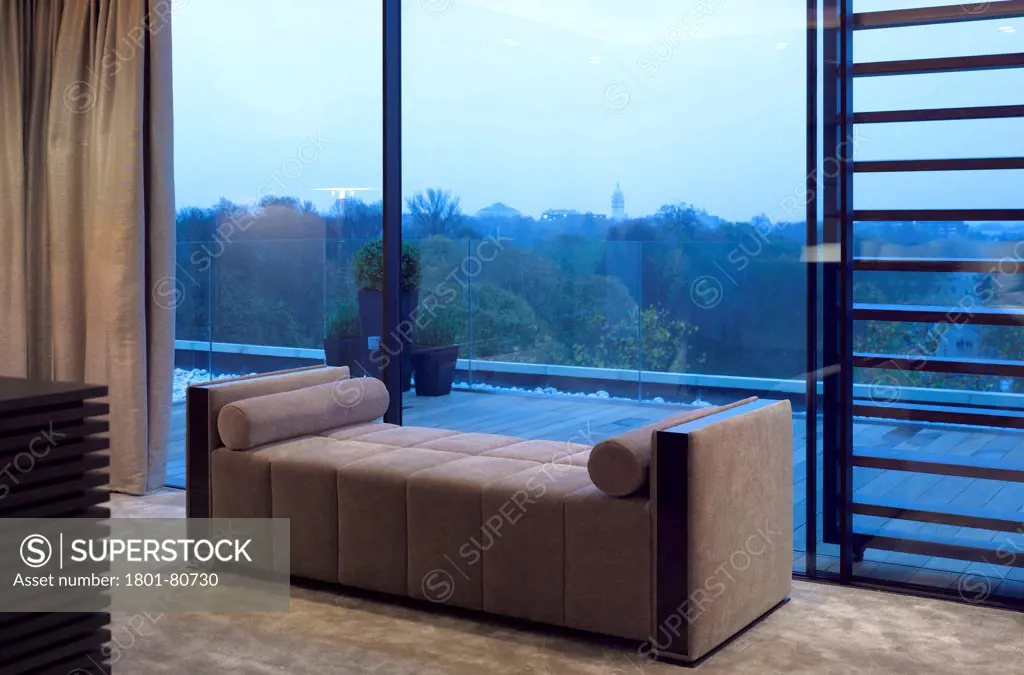 Penthouse Development, London, United Kingdom. Architect: Na, 2012. Overall Interior View-Sofa.