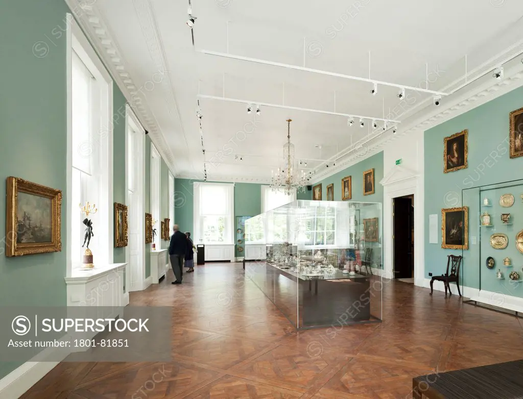 Holburne Museum, Bath, United Kingdom. Architect: Eric Parry Architects Ltd, 2011. View Of The Ballroom Housing In The Old Building, Housing The Permanent Collection.