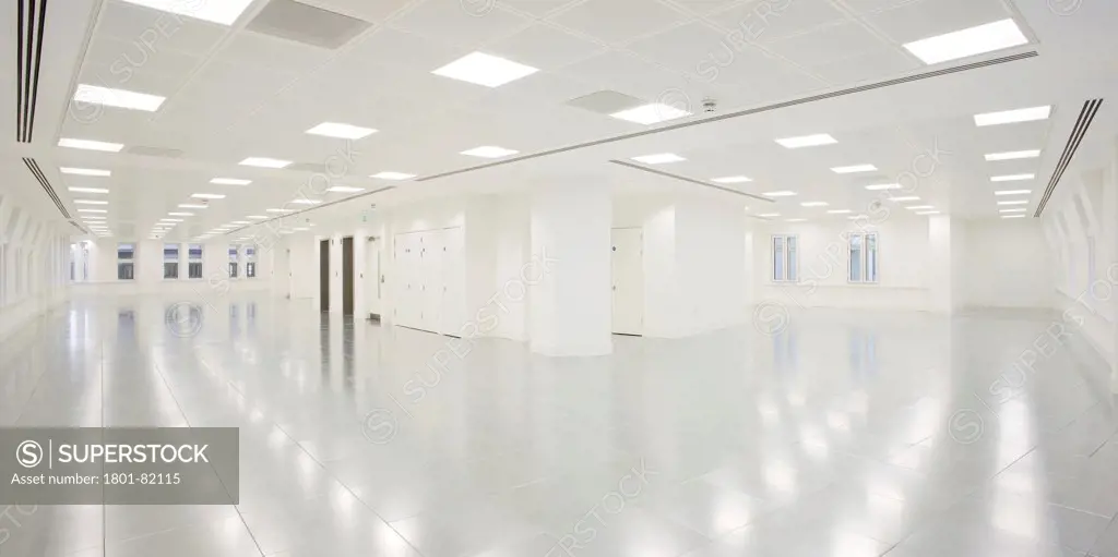 30 Eastcheap., London, United Kingdom. Architect: Sturgis Associates Llp, 2013. Wide View Of Unfurnished Office Space.