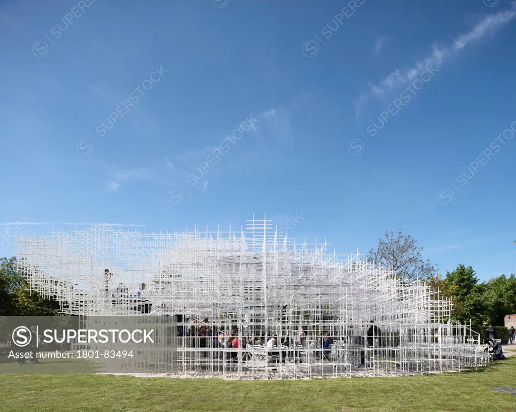 Serpentine Pavilion 2013, London, United Kingdom. Architect: Sou Fujimoto, 2013. Side elevation.