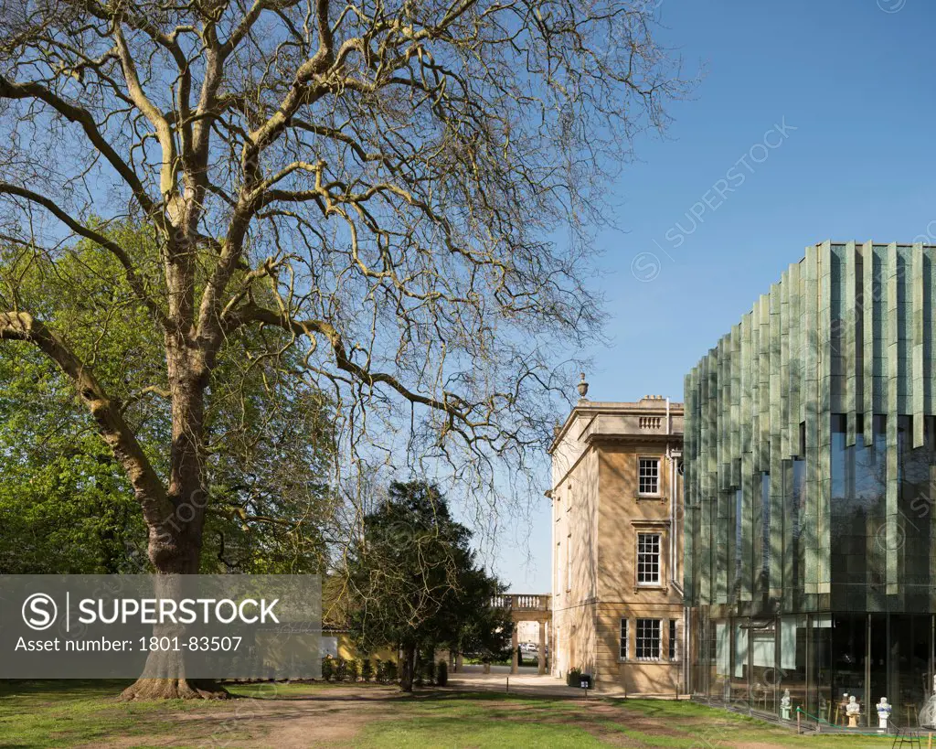 Holburne Museum, Bath, United Kingdom. Architect: Eric Parry Architects Ltd, 2011. Rear facade and garden.