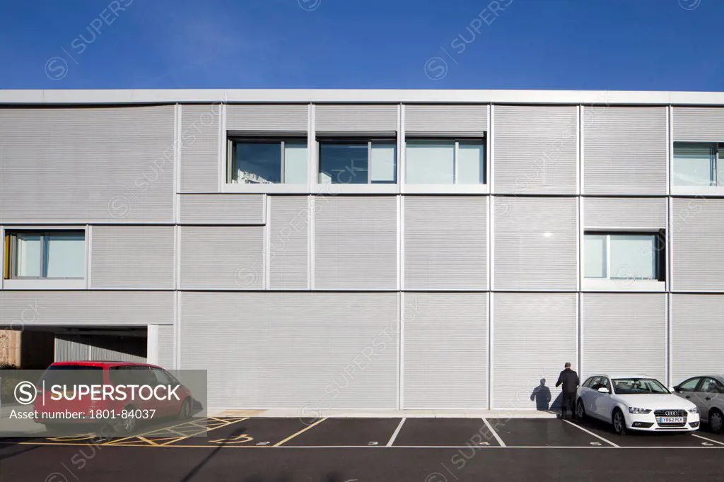 SOAR Works Enterprise Centre Sheffield, Sheffield, United Kingdom. Architect 00/, 2013. Side elevation detail.