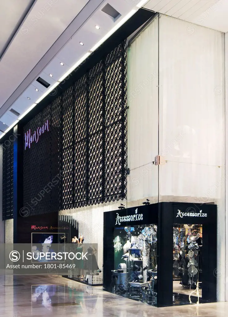 Westfield London, London, United Kingdom. Architect Westfield Group, 2008. Monsoon and Accessorize store.