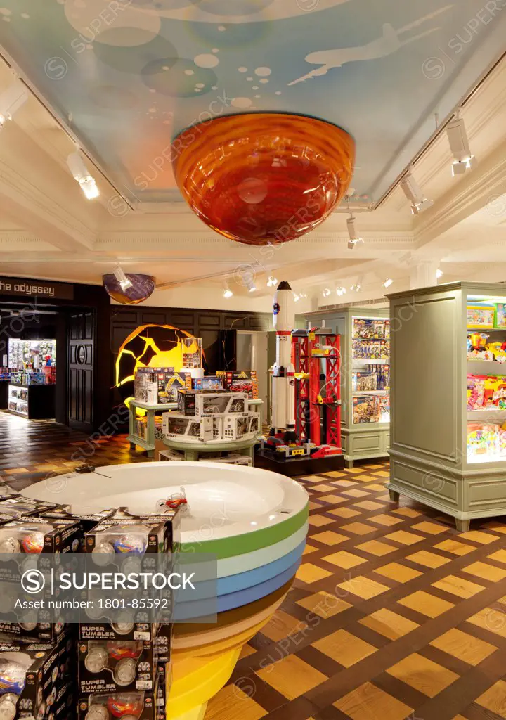 Harrods Children's Department, London, United Kingdom. Architect Shed, 2012. Space themed area.