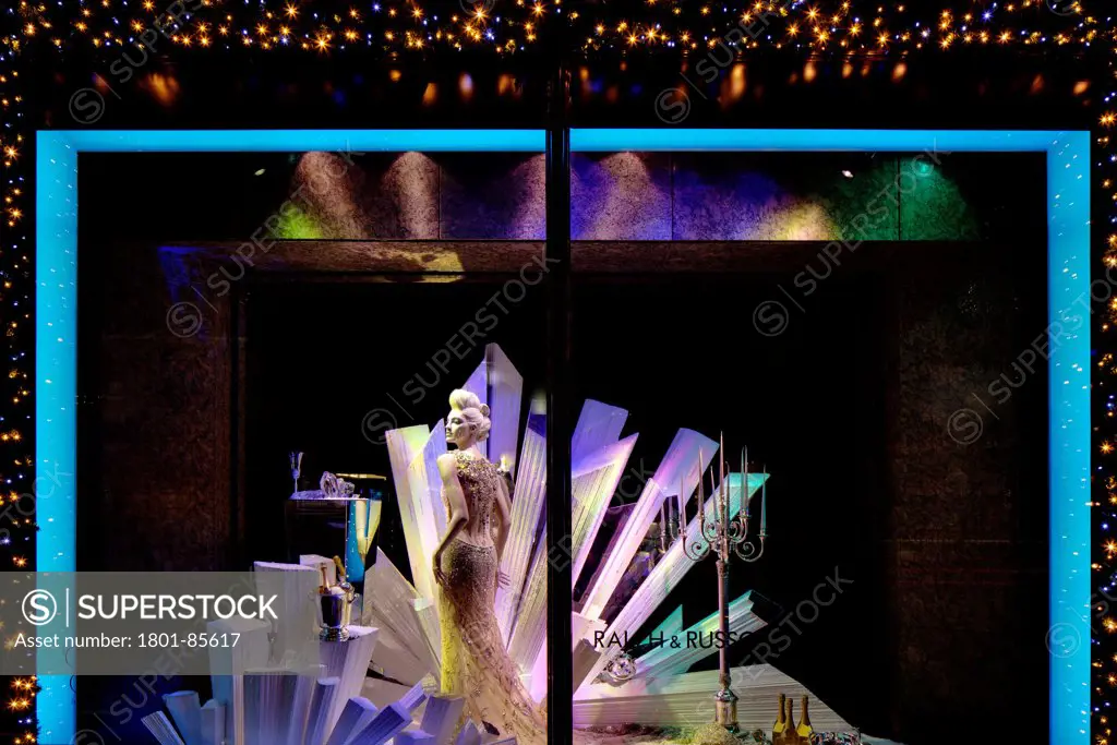 Harrods, Christmas Window Displays, London, United Kingdom. Architect unknown, 2011. Fantasy display with mannequin.
