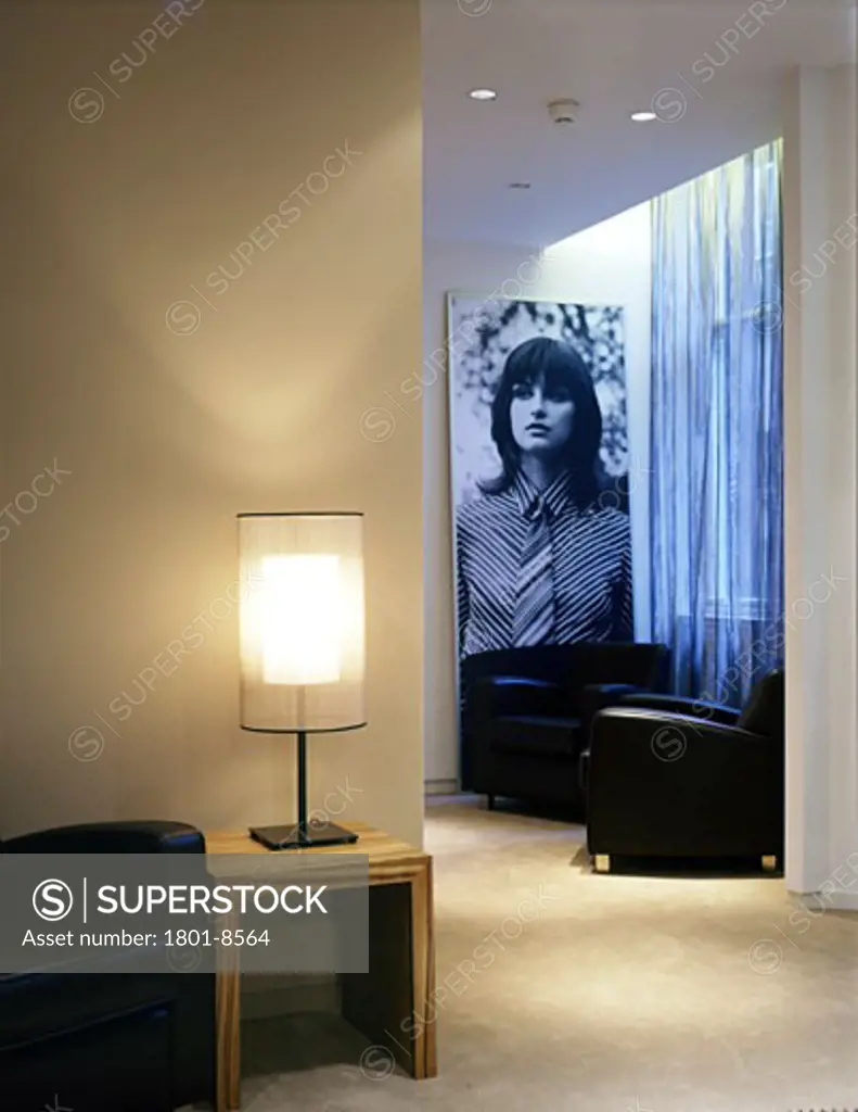 JAEGER, GLASGOW, STRATHCLYDE, UNITED KINGDOM, INTERIOR WITH PHOTOGRAPH OF MODEL, DALZIEL AND POW