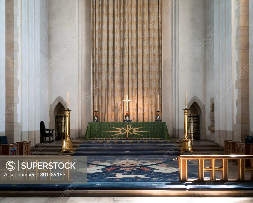 Guildford Cathedral, Guildford, United Kingdom. Architect Sir Edward Maufe, 1961. Altar.