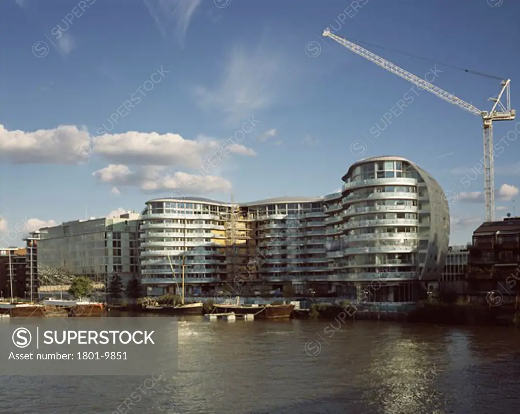 ALBION RIVERSIDE, LONDON, SW11 BATTERSEA, UNITED KINGDOM, VIEW ACROSS RIVER, FOSTER AND PARTNERS