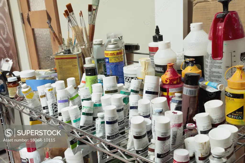 Collection of artists paints