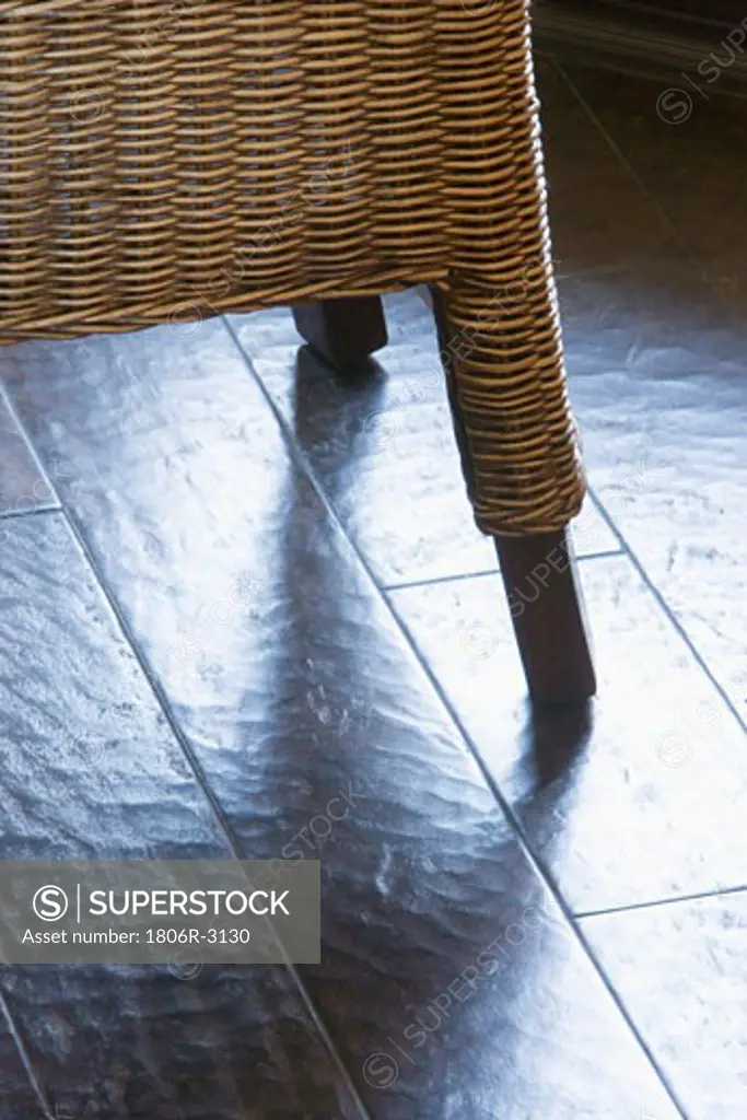 Wicker Chair on Hardwood Floor