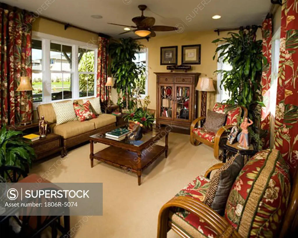 Contemporary Hawaiian Living Room