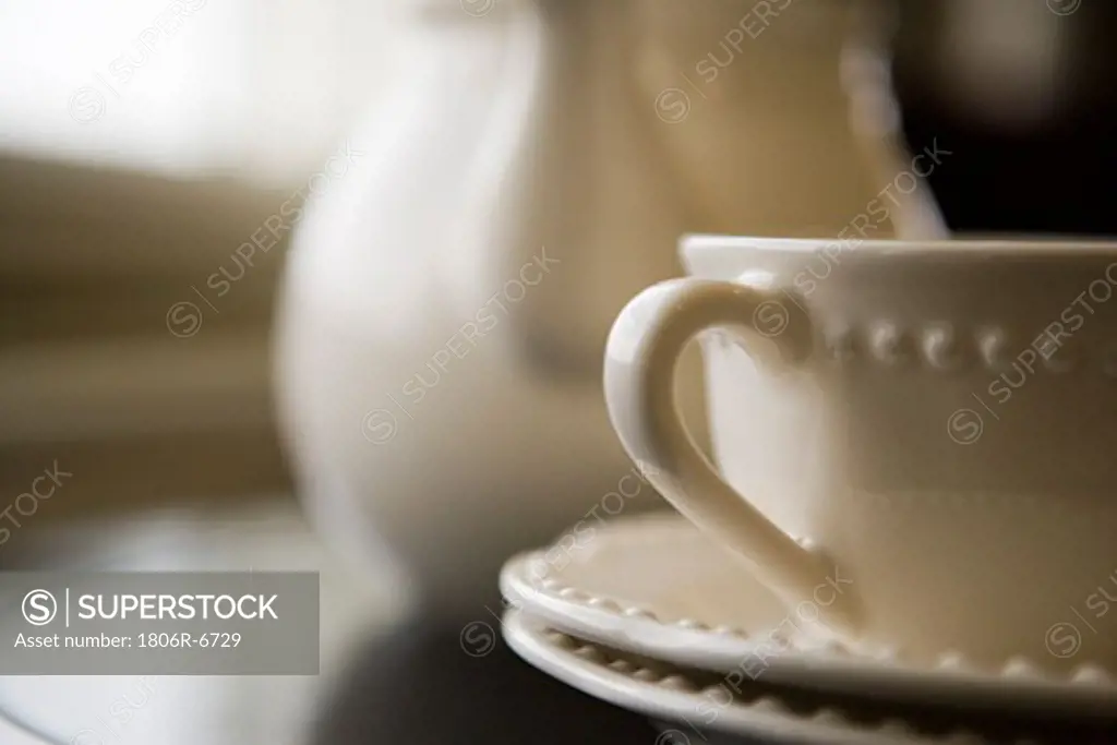 Detail of tea cup handle.