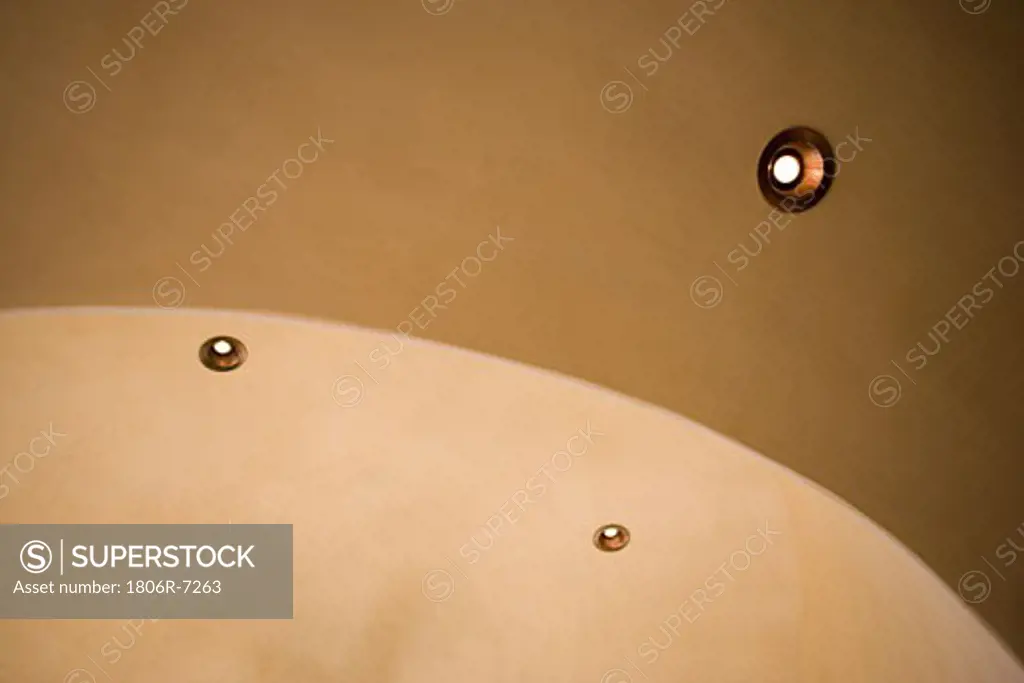 Detail of a ceiling and inset lights