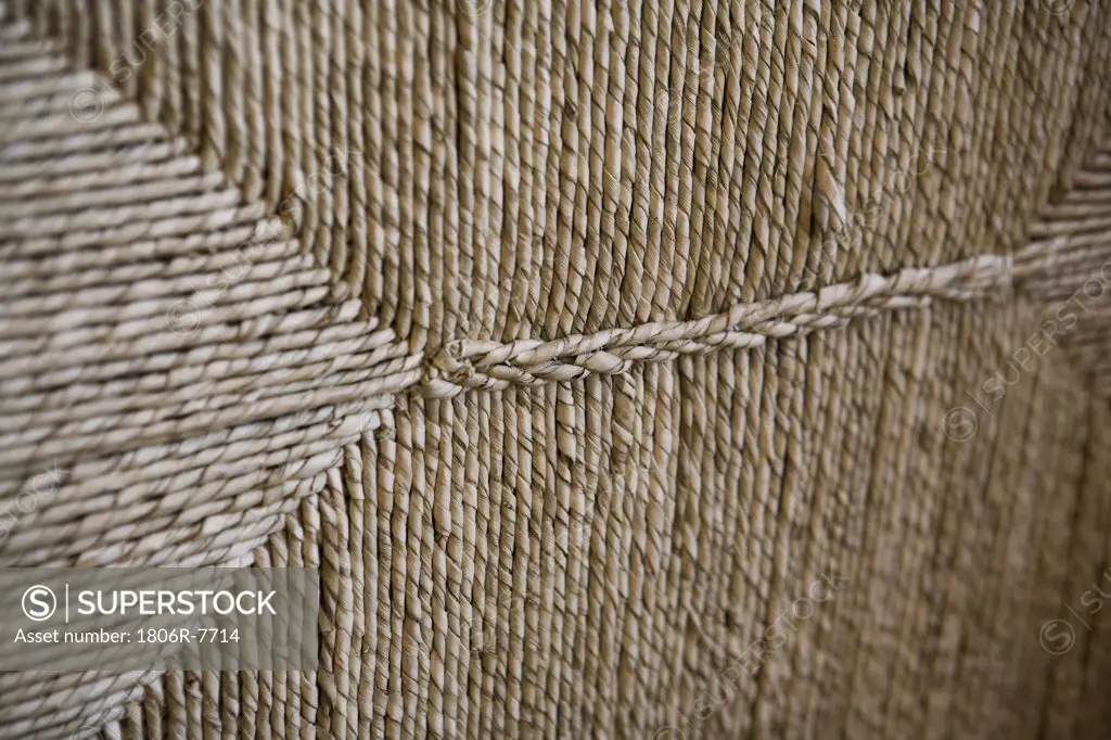 Detail side of hand woven chair