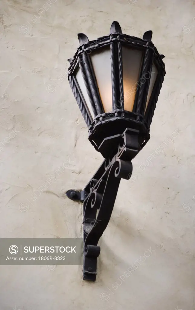 Exterior wrought iron sconce