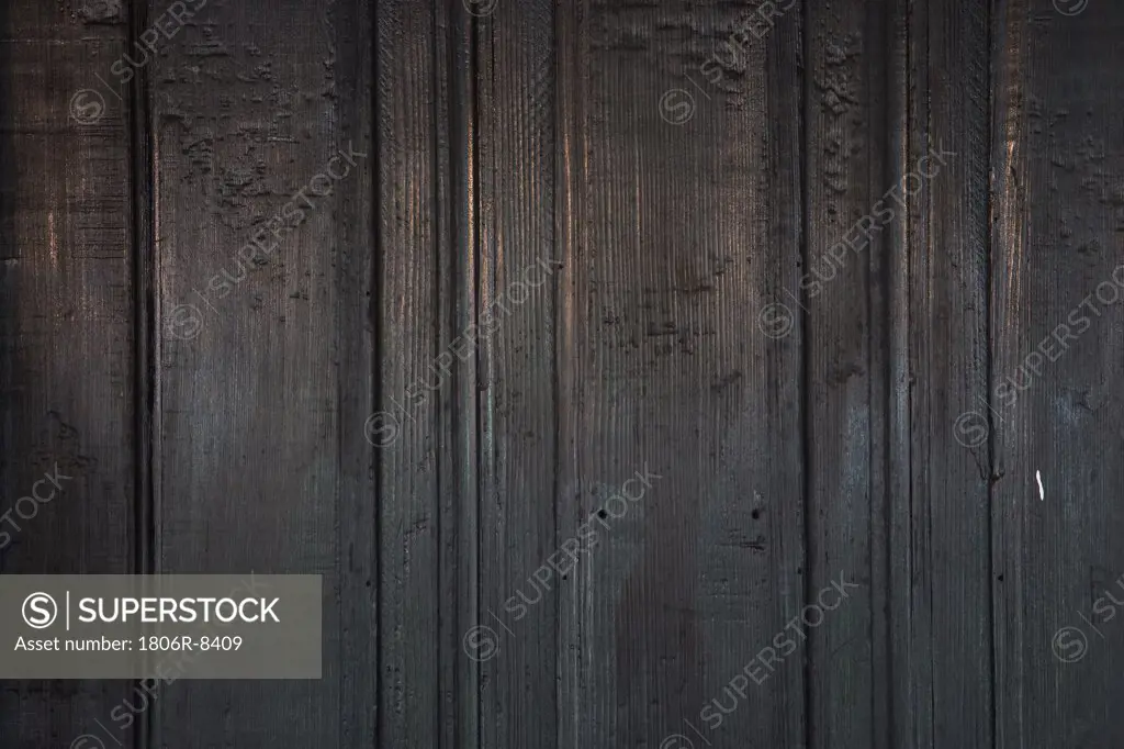 Detail dark wooden door