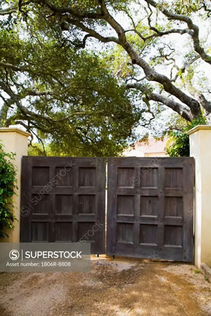 Closed Front Wooden Gate