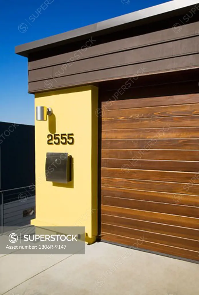 Modern Garage Door and Home Address