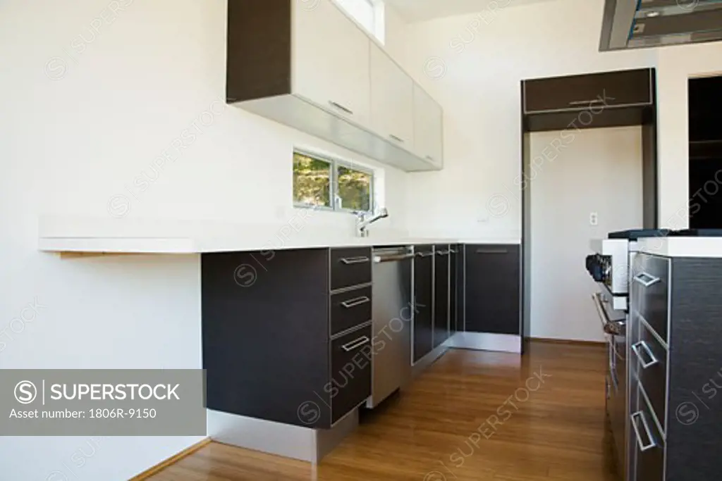 Modern Kitchen with Hardwood Floor