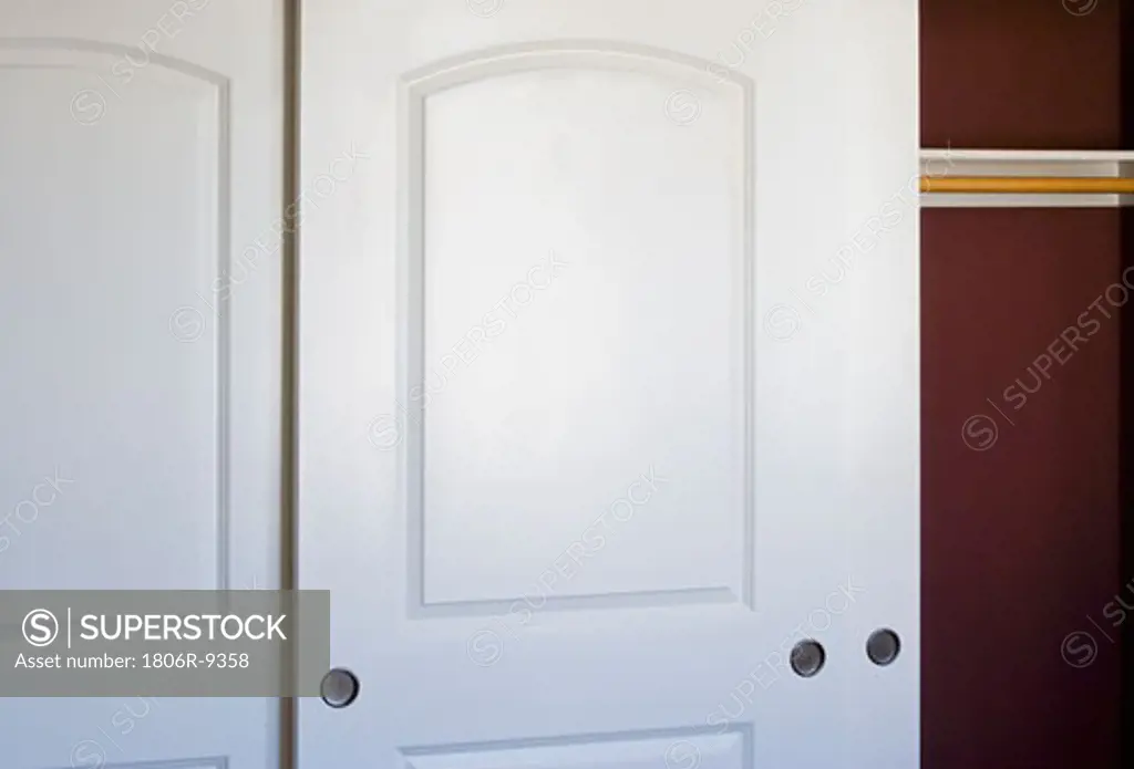 White sliding closet doors