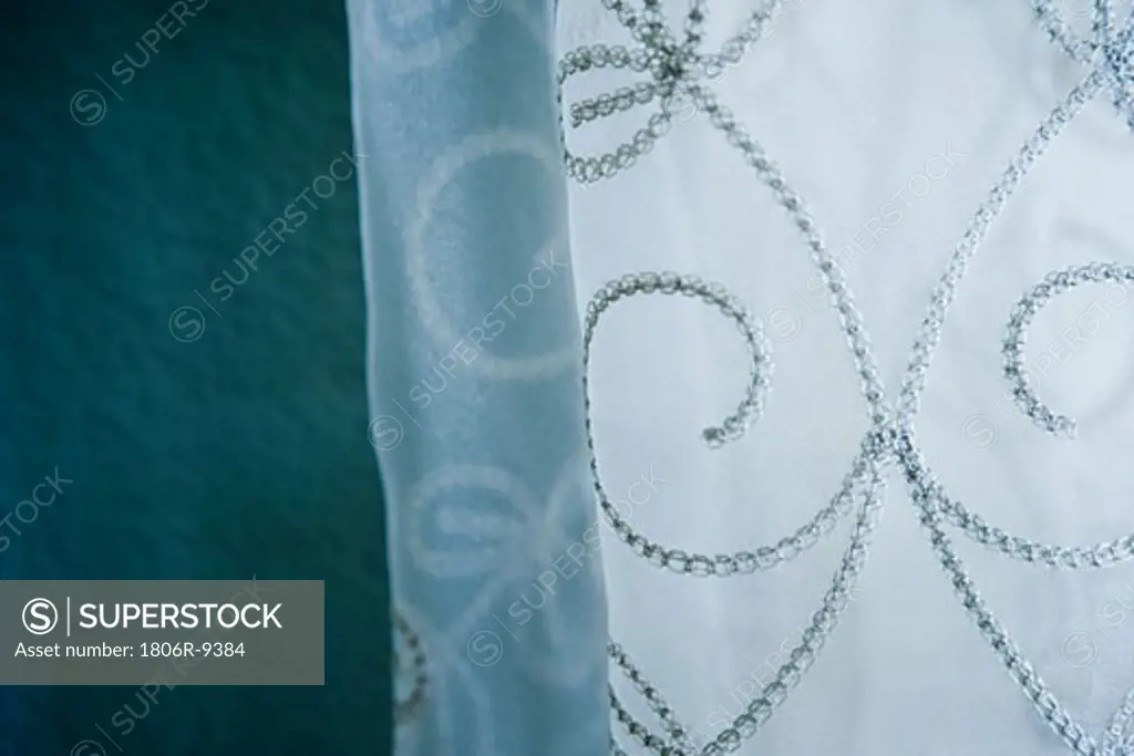 Detail embroidered sheer curtains