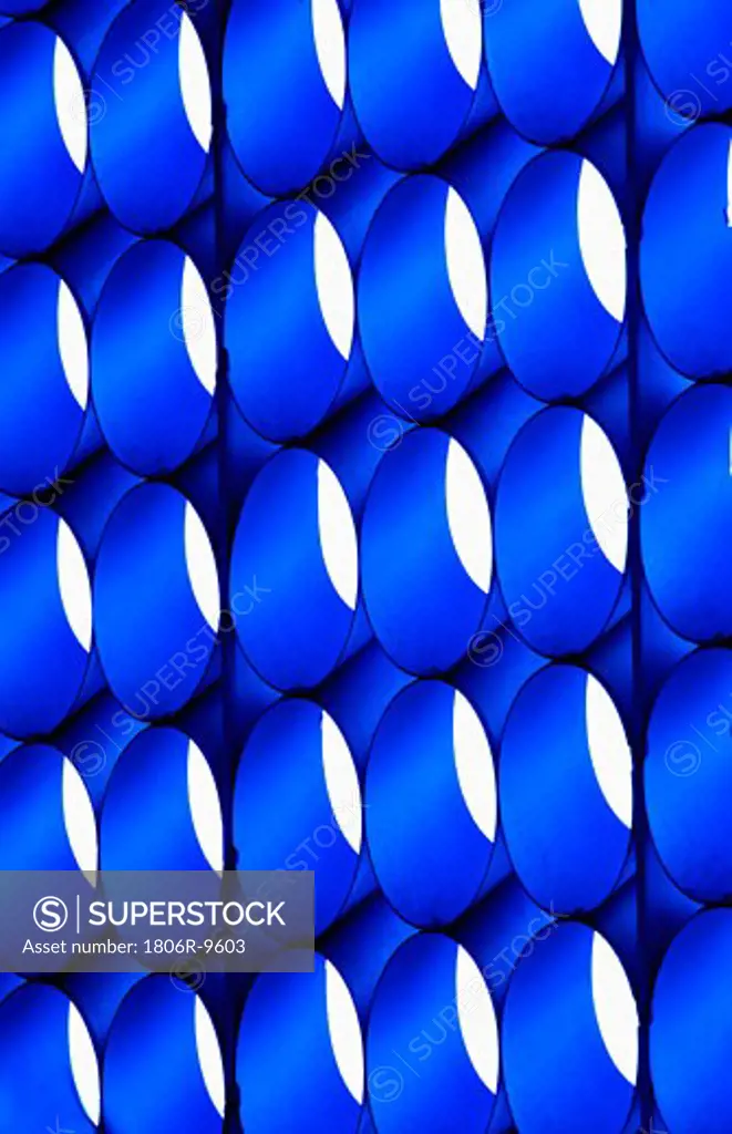 Detail blue Aluminium facace
