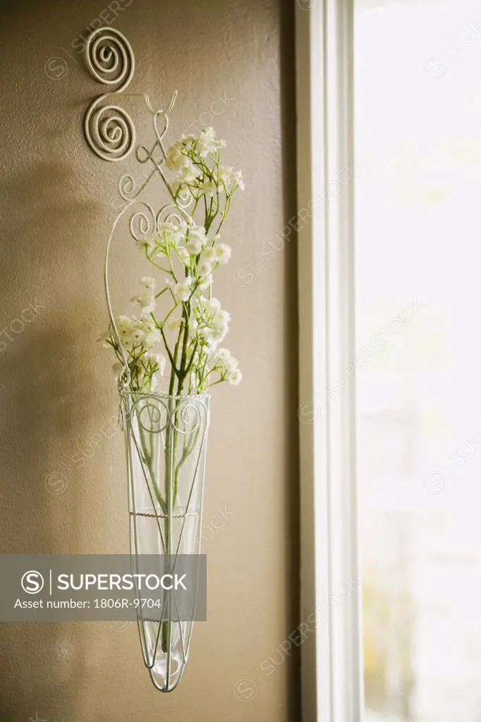 Detail of Flowers Hanging on Wall