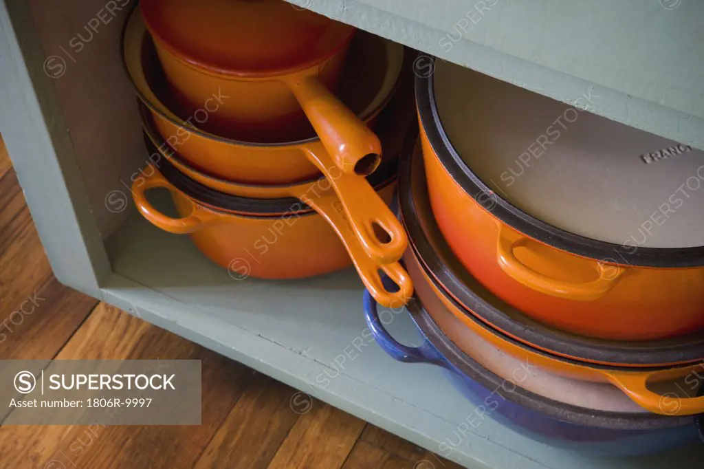 Bright Orange Cooking Pots