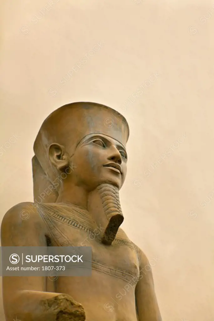 Low angle view of Pharaoh statue, Egypt