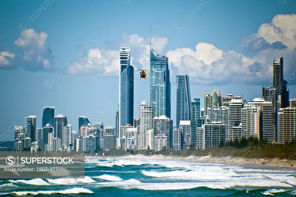 City skylines at the waterfront, Goldcoast Beach, Queensland, Australia