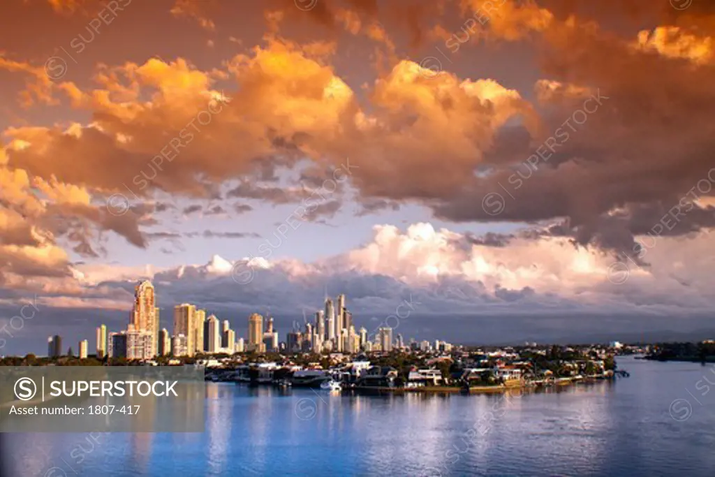 Australia, Scenic view of Gold Coast skyline