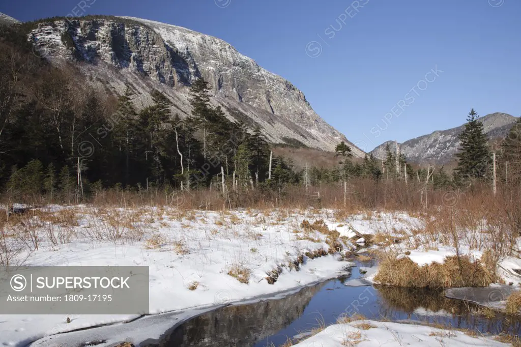 Franconia Notch State Park - Scenic view from along the Pemi Trail in the White Mountains, New Hampshire USA