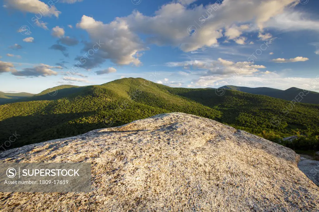 Scenic view from Middle Sugarloaf Mountain in Bethlehem, New Hampshire USA during the summer months