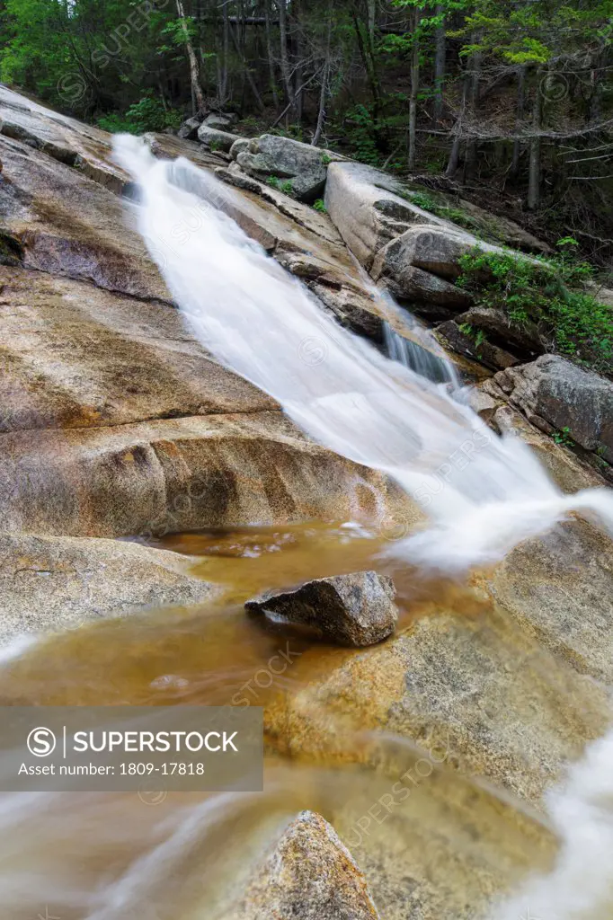 The 'other' Pitcher Falls, located on the South Fork of the Hancock Branch in the White Mountains, New Hampshire USA during the spring months