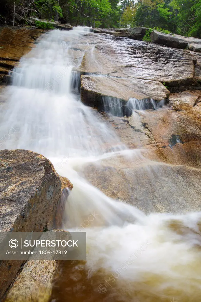 The 'other' Pitcher Falls, located on the South Fork of the Hancock Branch in the White Mountains, New Hampshire USA during the spring months