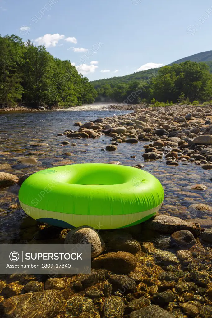 East Branch of the Pemigewasset River during the summer months in Lincoln, New Hampshire USA