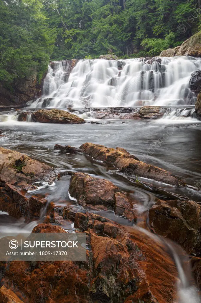 Campton Falls on the Beebe River in Campton, New Hampshire USA during the summer months