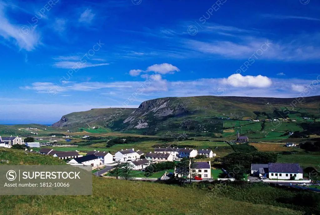 Glencolumbkille, County Donegal, Ireland, View of Irish village