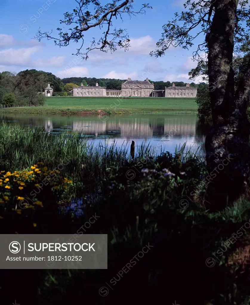Blessington,Co Wicklow,Ireland,View across a lake to Russborough House