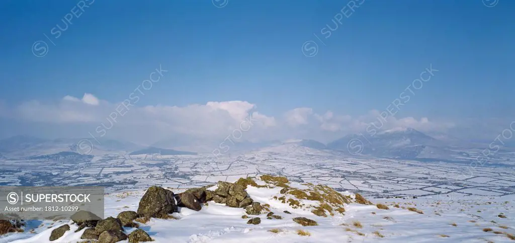 Irish Snow Scenes, Co Down _ The View from, Aughrim Hill,