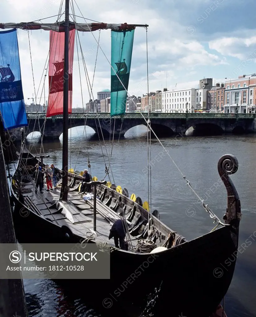 Dublin _ Events, Viking Boat, On The River Liffey