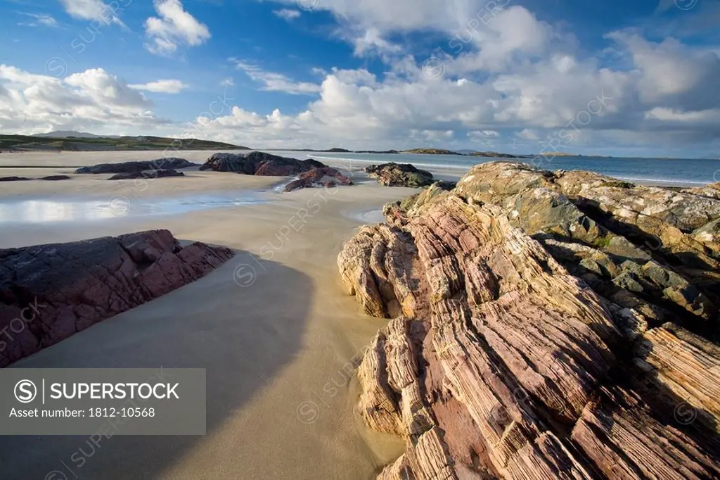 Glassillaun, Co Galway, Ireland, Rock strata along Glassillaun beach