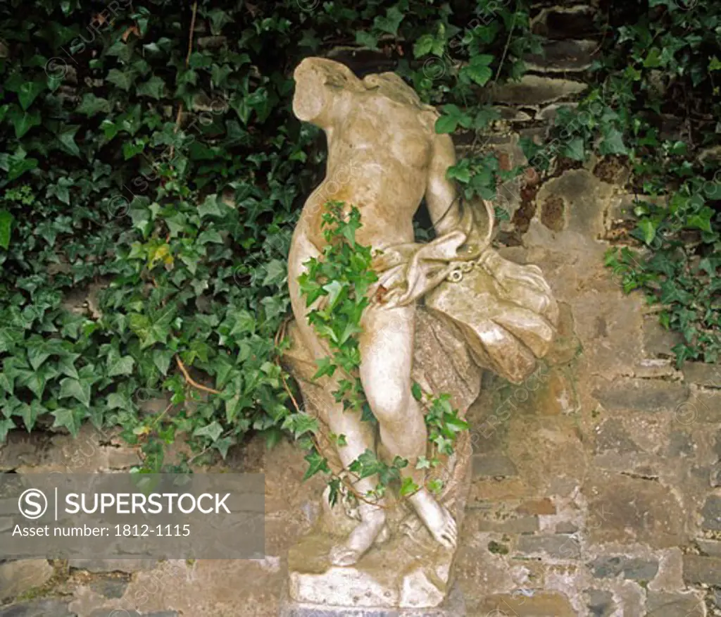 Sculpure of Andromeda, Rustic Temple, Walled Garden, Glin Castle, Co Limerick, Ireland