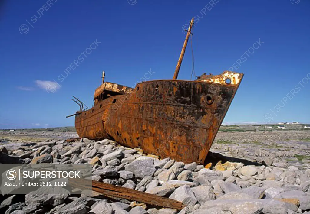 Plassey shipwreck, Inisheer, Aran Islands, Co Galway, Ireland