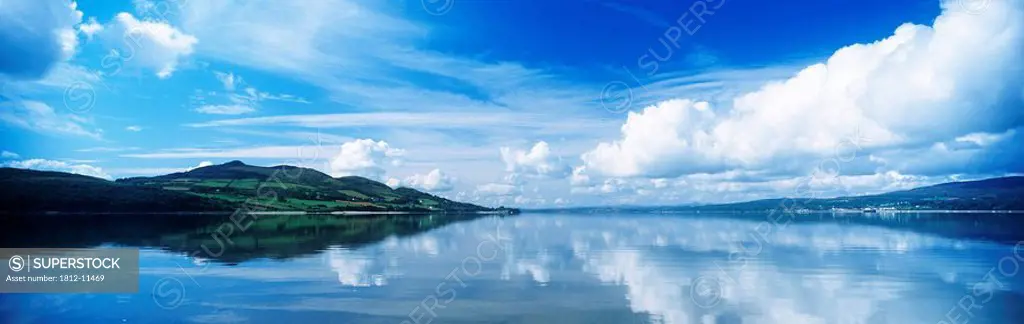 Reflection Of Clouds In Water, Lough Swilly, Rathmullan, County Donegal, Republic Of Ireland