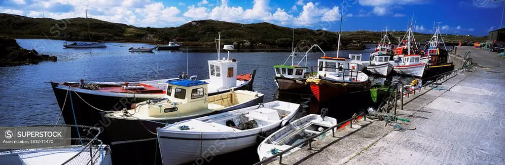 Bunbeg Harbour, County Donegal, Ireland, Harbour With Boats