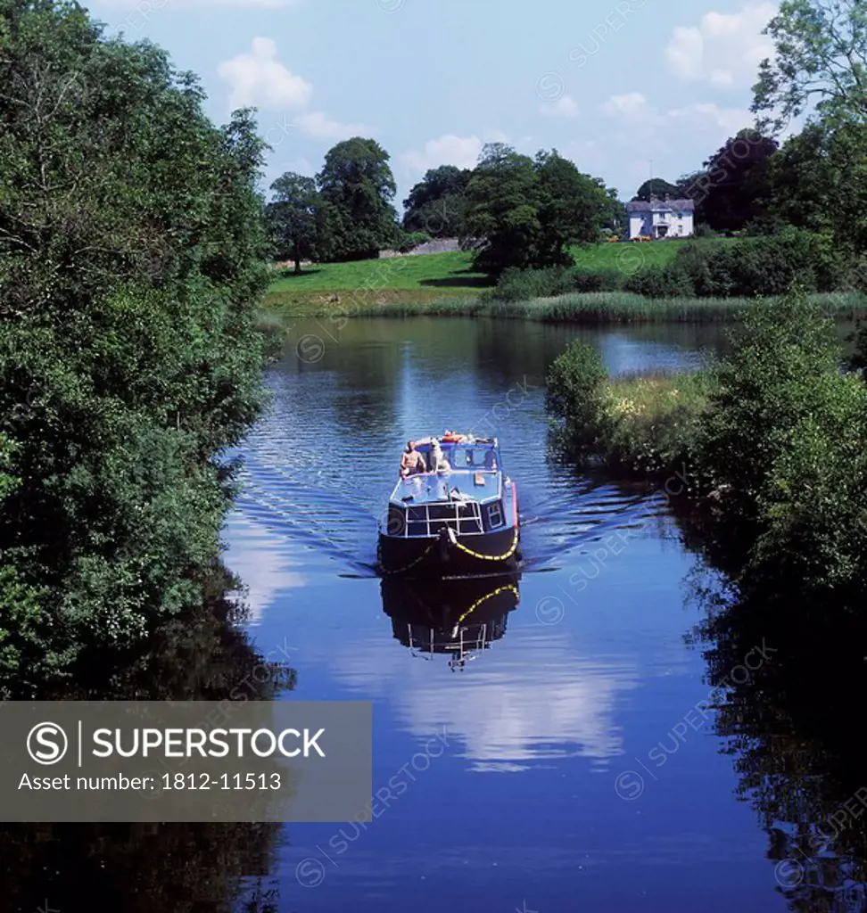 Tour Boat In A Lake, Shannon_Erne Waterway, Garadice, County Leitrim, Republic Of Ireland