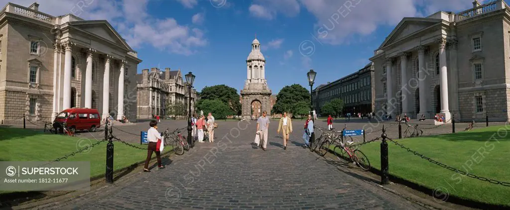 Dublin,Co Dublin,Ireland,View Of Parliament Square In Trinity College