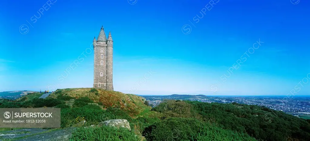 Low Angle View Of A Tower, Scrabo Tower, Newtownards, County Down, Northern Ireland