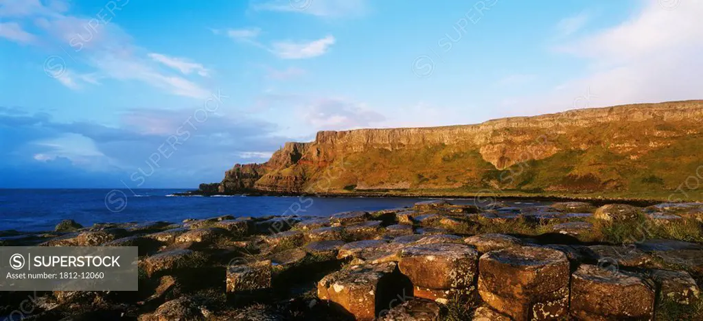High Angle View Of Rocks, Giant´s Causeway, County Antrim, Northern Ireland